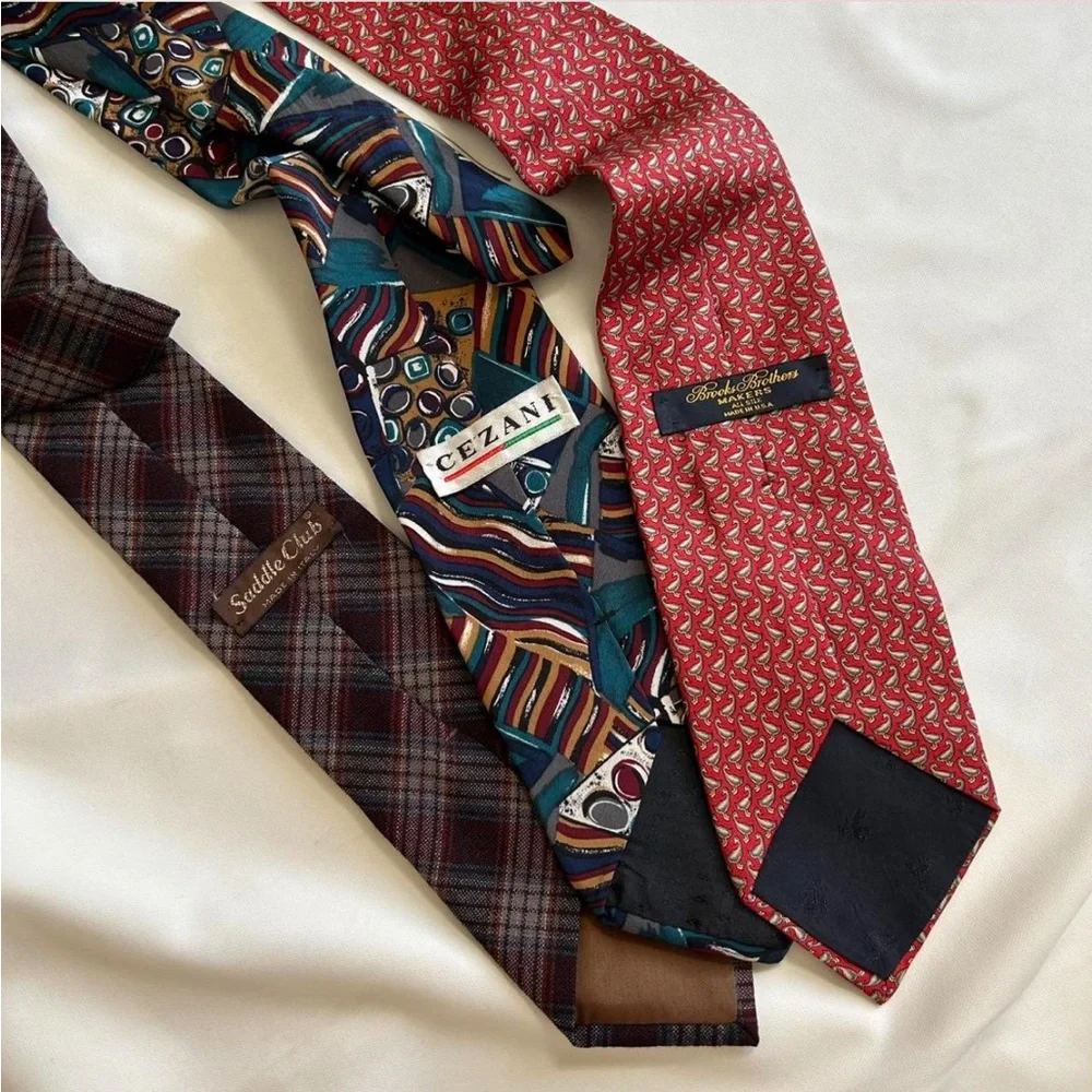 Bundle vintage silk and Wool necktie. - Picture 3 of 8